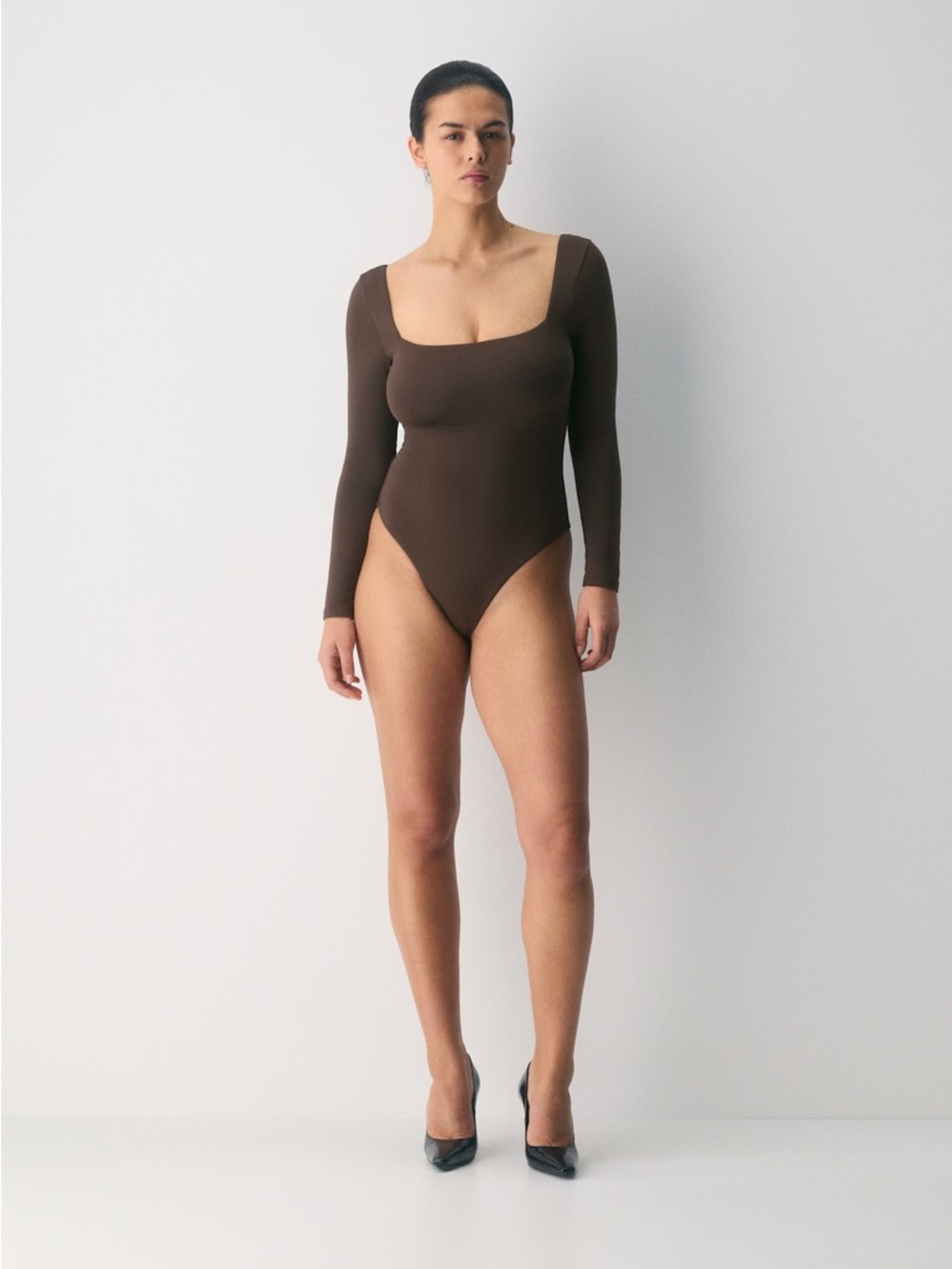 Aritzia Original Contour Headway Bodysuit | Rich Mocha Brown